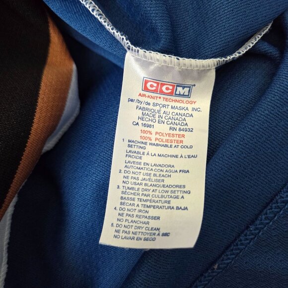 Vintage Washington Capitals Jersey Mens XL White Screaming Eagle NHL 90s CCM - Picture 9 of 11